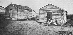 "Refugee quarters" built in Mitchelville