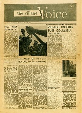 1955 October cover The Village Voice