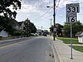 2022-06-22 08 40 28 View south along Maryland State Route 331 and west along Maryland State Route 16 (Main Street) at Chambers Street in Preston, Caroline County, Maryland