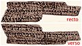 2nd-century CE Sanskrit, Kizil China, Spitzer Manuscript folio 383 fragment recto and verso