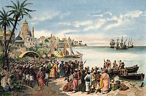 A chegada de Vasco da Gama a Calicute em 1498