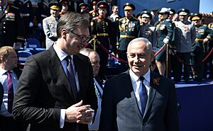 Aleksandar Vučić & Benyamin Netanyahu 2018 Moscow Victory Day Parade