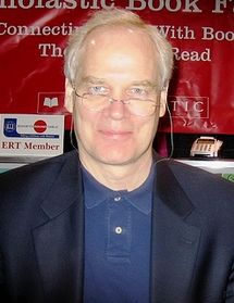 Clements at a Scholastic book fair in 2008