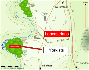 Battle of Towton - Initial deployment