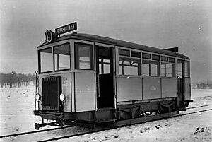 Bensinmotorvagn. Trafikerade linjen 19, Karlaplan - Frihamnen 1924 - 1929