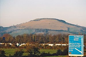 Brent Knoll with M5 Signage - geograph.org.uk - 22057