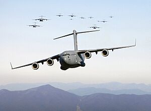 C-17 aircraft over over the Blue Ridge Mountains 2005