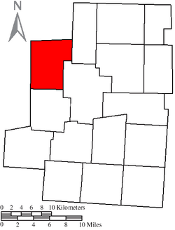 Location of Canaan Township in Morrow County