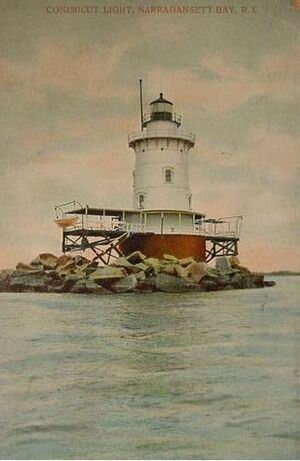 Conimicut Light in Narragansett Bay in Warwick Rhode Island