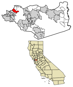 Location of Hercules in Contra Costa County, California