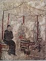 Cooking, mural from Tomb in Aohan, Liao Dynasty