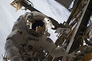 Danny Olivass during STS-128's third spacewalk