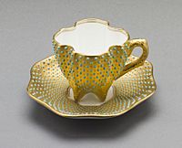 Demi-tasse Cup and Saucer with Sea-urchin Foam LACMA AC1998.265.19.1-.2