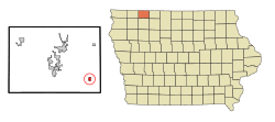 Location of Terril, Iowa