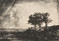 Die landschaft mit den drei baeumen