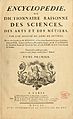 Encyclopedie de D'Alembert et Diderot - Premiere Page - ENC 1-NA5