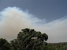 February 7 Victorian bushfires smoke east of Melbourne