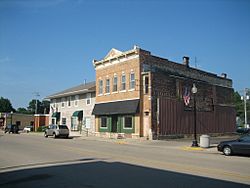 The small commercial district in Franklin Grove