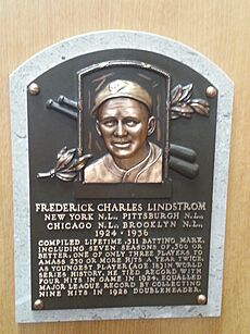 Freddie Lindstrom plaque