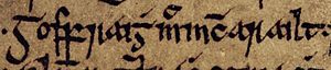 Gofraid Crobán (Oxford Bodleian Library MS Rawlinson B 488, folio 19v)