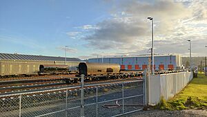 Hillside Workshops Dunedin rail yard, October 2024