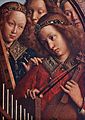 Jan van Eyck - The Ghent Altarpiece - Angels Playing Music (detail) - WGA07646