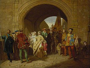 John Faed (1819-1902) - Queen Margaret's Defiance of the Scottish Parliament - NG 2527 - National Galleries of Scotland
