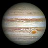 Jupiter and its shrunken Great Red Spot