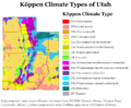 Köppen Climate Types Utah