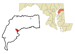 Location in Kent County and the U.S. state of Maryland