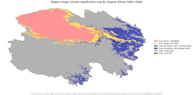 Koppen-Geiger Map v2 CHN Qinghai 1991–2020