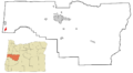 Lane County Oregon Incorporated and Unincorporated areas Dunes City Highlighted