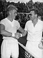 Lew Hoad and Jaroslav Drobny Rome 1953