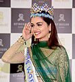 Manushi-Chhillar snapped at a press meet in St. Regis, Mumbai (cropped)