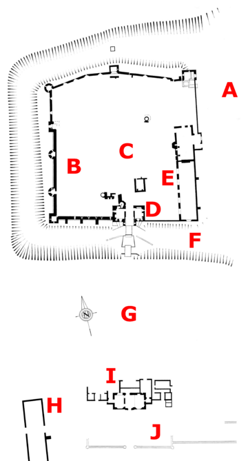 Map of Baconsthorpe Castle