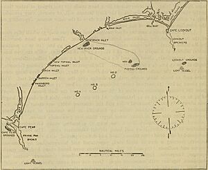 Map of Onslow Bay North Carolina