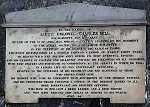 Memorial of Lieut. Col. Charles Mill, Coorg War, 1834, St. Mary's Cathedral, Madras - Copy
