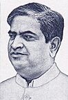 Mohan Lal Sukhadia 1988 stamp of India (cropped).jpg