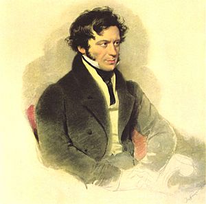 Portrait of Franz Grillparzer, by Moritz Michael Daffinger, 1827