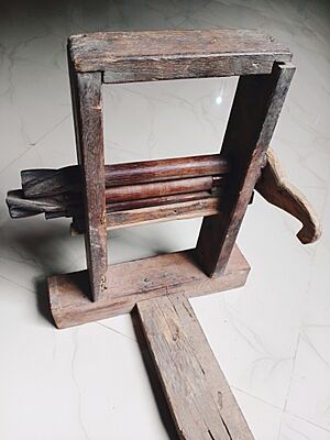 Neuthoni, an instrument to separate cotton from its seeds