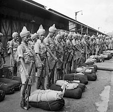 Newly-arrived Indian troops