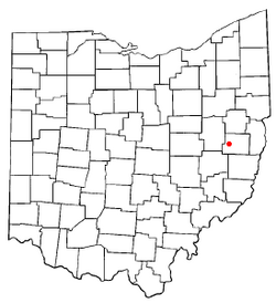 Location of Deersville, Ohio