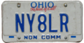 Ohio Non Comm Plate 1991-1995