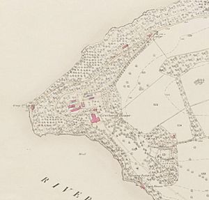 Ordnance Survey map of Devon, 1854, showing the Greenway Estate
