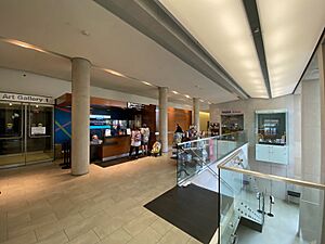 Peel Art Gallery Museum and Archives upper level lobby 2023