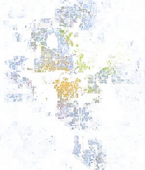 Racial and ethnicity distribution map okc 2020
