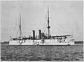 Raleigh (Cruiser 8). Starboard bow, ca. 1900 - NARA - 512958