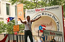Ricky Martin at the National Puerto Rican Day Parade