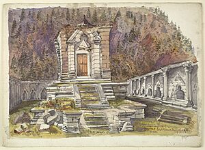 Ruined temple, Boniar (Kashmir). 19 May 1876