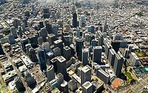 San Francisco downtown aerial 2015